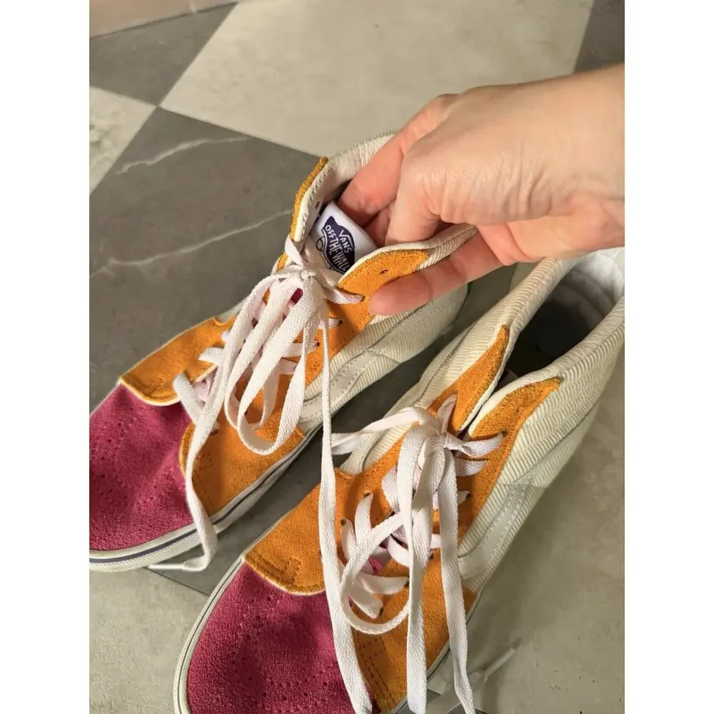 Vans Platform High Top Sneakers Colorblock Women’s Size 9.5 Chunky Skater Shoes - Picture 4 of 5